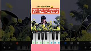 Tujhe Dekha To Ye Jana Sanam । DDLJ Theme Piano Tutorial music shorts [upl. by Gonick]