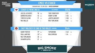 East Molesey CC 2nd XI The Moles v Esher CC Mens 2nd XI [upl. by Aronaele]