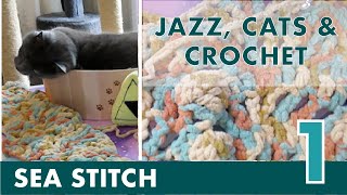 Crochet amp Chill Sea Stitch Wrap PART 1 [upl. by Sidney504]