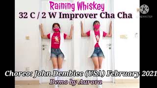 RAINING WHISKEY I Line Dance Demo by Aurora [upl. by Anilram]