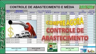 PLANILHA DE CONTROLE DE ABASTECIMENTO COMBUSTÍVEL COM MÉDIA KM LITROS E REAIS R 5000 [upl. by Raffo513]