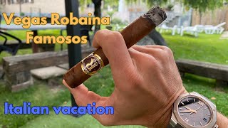 Sipping wine talking about watches Italy vacation and tasting a Vegas Robaina Famosos review 28 [upl. by Hewitt26]