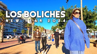 Los Boliches Fuengirola Spain New Year January 2024 Update Costa del Sol  Málaga 4K [upl. by Kirtap100]