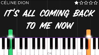 Céline Dion  Its All Coming Back to Me Now  EASY Piano Tutorial [upl. by Ninette92]