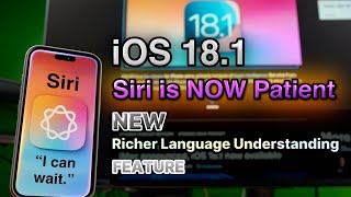 In iOS 181 Apple iPhone Siri’s AI Apple intelligence New Richer Language Understanding [upl. by Nodyarb]