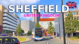 Sheffield City Center UK  Walking Tour and Travel Guide  4K HDR [upl. by Warring]