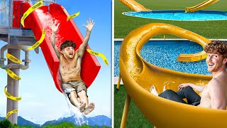 1 VS 1000000 Waterslide in my Theme Park [upl. by Lilak]