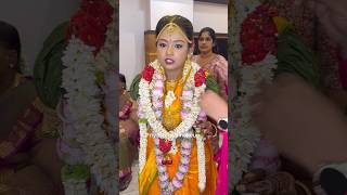 Bride Vidhya’s muhurtham makeover💛  Final part shorts makeup bridalmakeup trending bride [upl. by Yednarb]