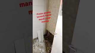 Proses pasang keramik kamar mandi sedang berlangsungshortsvideo [upl. by Towill]