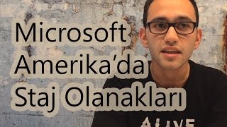 Microsoft Amerika’da nasıl staj yapılır [upl. by Roana]