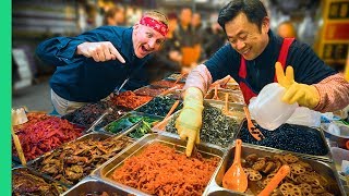 Traditional Korean Street Food Tour at Gwangjang Market in Seoul [upl. by Norha]