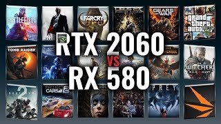 RTX 2060 vs RX 580 Benchmarks  Gaming Tests Review amp Comparison  53 tests [upl. by Odella653]