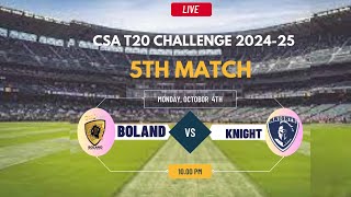 Boland vs Knights T20 Match Live CSA T20 Challenge 2024 [upl. by Josepha473]