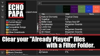 Virtual DJ 8 Clear out quotAlready Playedquot with a Filter Folder [upl. by Ethelstan]