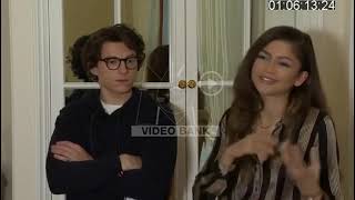 Zendaya and Tom Holland resurfaced france interview [upl. by Anniram]