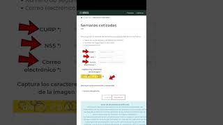 Como consultar tus semanas cotizadas en el seguro social Imss digital shorts tutoriales [upl. by Adiari]