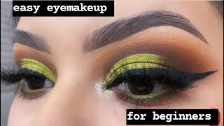 easy eye makeup tutorial for beginner  brown eyeshadow tutorial cut crease [upl. by Enyrhtak]