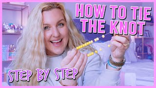 how to tie elastic bracelets  most secure knot ⚡️🤍🛍 [upl. by Cobbie966]