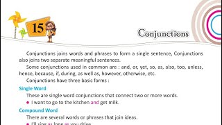 Ch 15 Conjunctions English Grammar Class 5 [upl. by Suiravat]