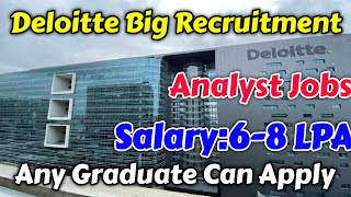 Deloitte latest recruitment analyst jobs in Hyderabadwork from home jobs in Telugu [upl. by Ailyt572]