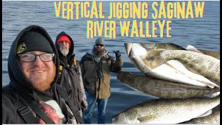 Walleye Fishing The Saginaw River In February [upl. by Amory932]