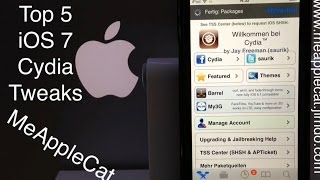 Top 5 Cydia TweaksApps für iOS 7  iPhone iPad amp iPod Touch [upl. by Shell]