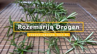 Rozemarijn Drogen  Gedroogde rozemarijn met een dehydrator [upl. by Giaimo478]