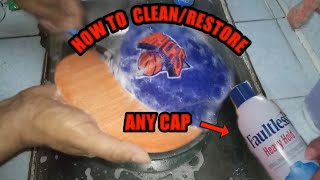 HOW TO CLEANRESTORE ANY CAP USING FAULTLESS HEAVY HOLD [upl. by Doug]