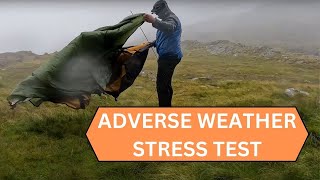 Wild Camping With The OEX Phoxx 2 Tent in Horrendous Mountain Weather [upl. by Nwavahs]