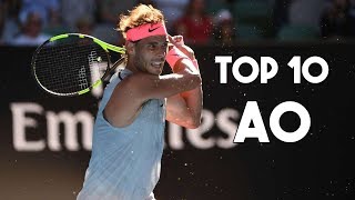 Rafael Nadal  Top 10 Australian Open Points 60FPS [upl. by Nnylsaj]