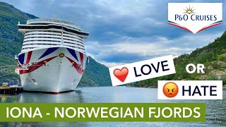 PampO Iona Norwegian Fjords Embarkation food entertainment amp ports [upl. by Sivart691]