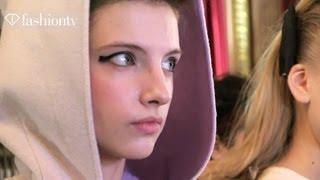 Models Backstage at Tsumori Chisato Fall 2012  Paris Fashion Week  FashionTV [upl. by Annasoh]