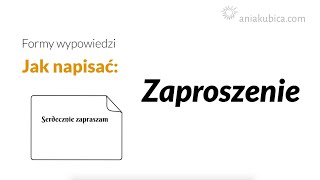 Zaproszenie z przykładami [upl. by Marzi]