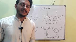 Newman projection of Cyclohexane  Boat and chair Conformation of Cyclohexane  Stability [upl. by Ryder995]