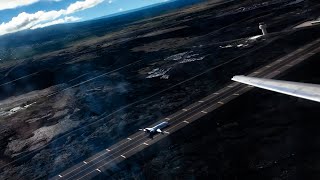 KONA HAWAII  FLYING ON THE HAWAIIAN AIRLINES 717200  DRY LAVA FIELDS  4K  W ATC AUDIO HAWAII [upl. by Yseulta445]