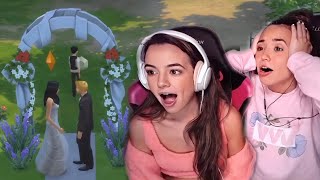 The WORST Wedding in Sims 4 ep 4  Merrell Twins Live highlight [upl. by Demetri]