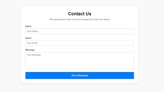 How To Make Contact Us Page In HTML And CSS  Contact form HTML CSS [upl. by Darrill]