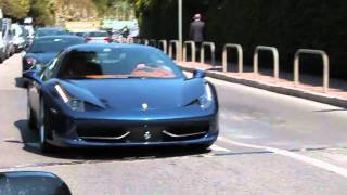 LOUD SOUND  Blue Ferrari 458 Italia in Monaco [upl. by Rosmarin413]