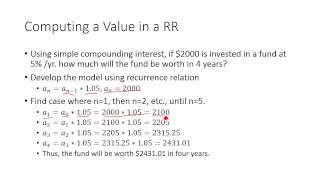 Recurrence Relation Intro  Discrete Math Lesson 10 [upl. by Dre]