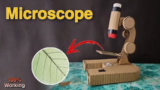 How to make Microscope With cardboard  Microscope kaise banaye [upl. by Kammerer]