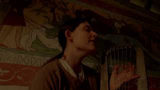 Lyke Wake Dirge Funeral Folk Song on Anglo Saxon Lyre  Harp [upl. by Syhr]