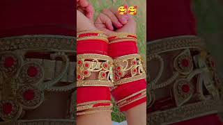 Dilbariyan 🥰🥰 punjabisong chuda shortsvideo bridalchura ytshorts [upl. by Nimesay855]