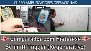 40 Comparador com Histerese Schmitt Trigger ou Regenerativo [upl. by Burkhard990]