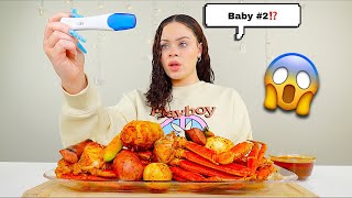 BABY 2 SEAFOOD BOIL  SNOW CRAB BOILED EGGS SWEET CORN amp SAUSAGE MUKBANG [upl. by Tayib]