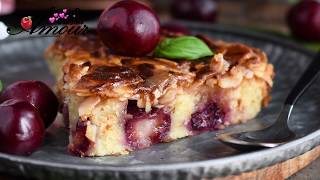 Toscakaka aux cerises gâteau suédois aux cerises et amandes caramélisées [upl. by Siegler858]