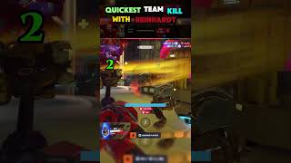 quickest Team Kill With Rainhardt overwatch2 overwatch shorts rainhardt 5k [upl. by Brosy211]