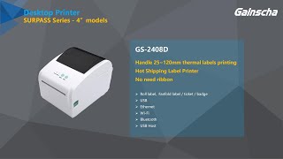 Gainscha GS2408D Shipping Label Printer [upl. by Esille]