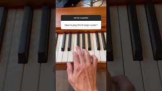 How to play the quotD Major Scalequot on the piano [upl. by Naamana676]