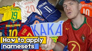 How to Apply a Nameset to a Football Shirt ⚽️👕 Step by step Instructions Guide for Heat Press [upl. by Nahn656]