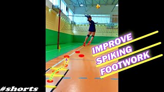 VOLLEYBALL SPIKING FOOTWORK [upl. by Nomis]